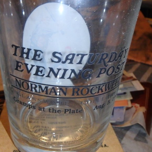 Gramps at the Bat by Norman Rockwell Saturday Evening Post Aug 5 1916 Glass #47 - Picture 2 of 4